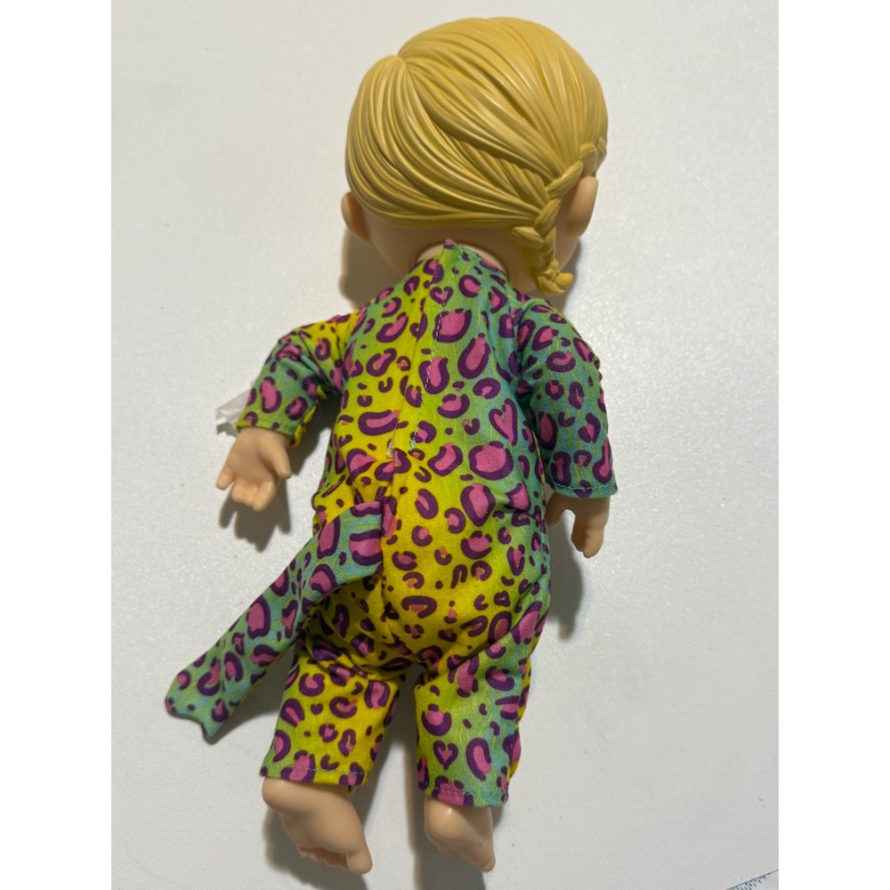 Hasbro Baby Alive Rainbow Wildcats Leopard Doll Blonde Blue Eyes Neon Onesie